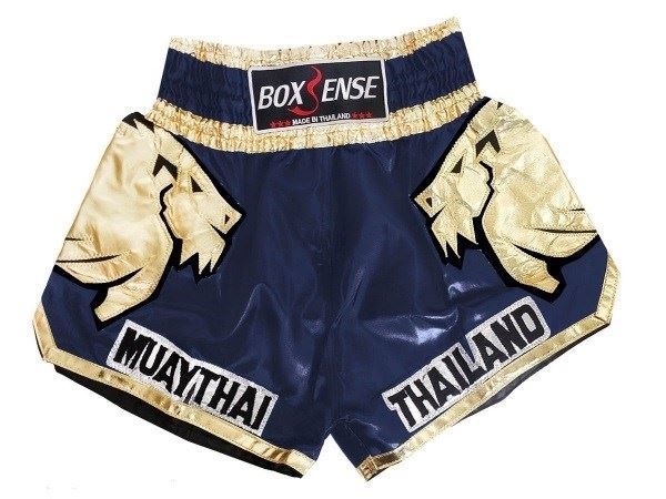 Boxsense Kids Muay Thai Shorts : BXS-303-Navy-K