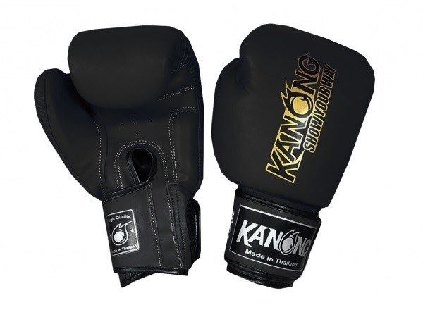 Kanong Thai Boxing Gloves : Simple Black