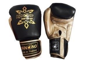 Kanong Muay Thai Gloves : Thai Power Black/Gold
