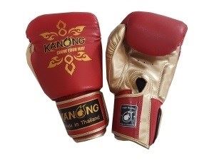 Kanong Thai Boxing Gloves : Thai Power Red/Gold