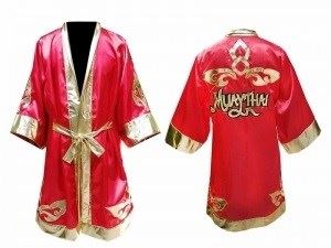 Kanong Thai Boxing Fight Robe : Red Lai Thai