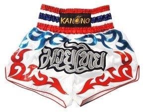 Kanong Muay Thai Boxing Shorts : KNS-122-White