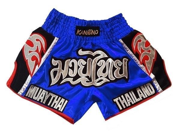 Kanong Muay Thai Boxing Shorts : KNSRTO-207-Blue