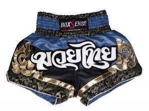 Boxsense Muay Thai Boxing Shorts : BXS-086-Navy