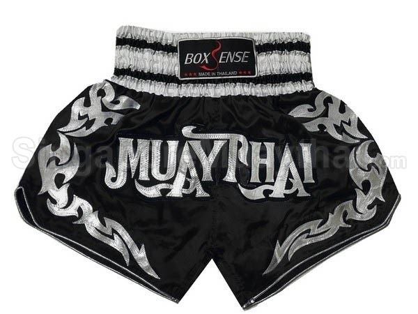 Boxsense Kids Muay Thai Boxing Shorts : BXS-076-BK-K