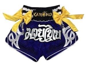 Kanong Muay Thai Boxing Shorts : KNS-127-Blue
