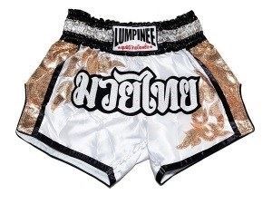 Lumpinee Muay Thai Boxing Shorts : LUM-043-White