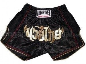 Lumpinee Woman Retro Muay Thai Boxing Shorts : LUMRTO-003-Black-W