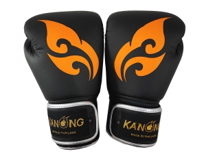 Kanong Microfiber Boxing Gloves : Thai-Wing Black