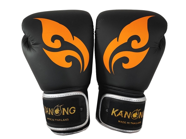 Kanong Microfiber Boxing Gloves : Thai-Wing Black Kanong Microfiber Boxing Gloves : Thai-Wing Black