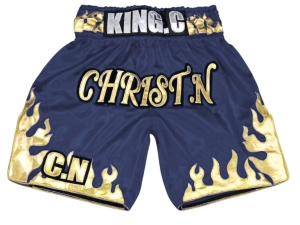 Personalized Boxing Shorts : KNBXCUST-2070-Navy