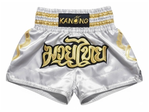 Kanong Muay Thai Shorts : KNS-121-Silver