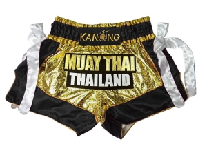 Kanong Muay Thai Shorts : KNS-152-Gold-Black
