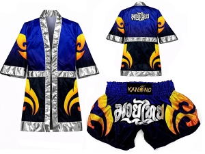 Kanong Thai Boxing Fight Robe + Muay Thai Shorts : SET-506 Kanong Thai Boxing Fight Robe + Muay Thai Shorts : SET-506