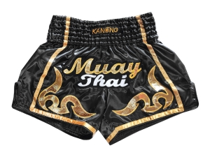 Kanong Muay Thai Boxing Shorts : KNSRTO-232-Black