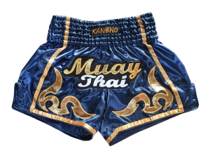 Kanong Muay Thai Boxing Shorts : KNSRTO-232-Navy
