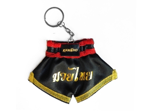 Kanong Muay Thai Shorts Keyring : Black-Gold