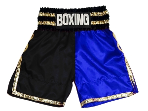 Personalized Boxing Shorts : KNBSH-039-Black-Blue