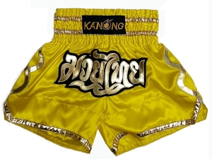 Kanong Women Muay Thai Shorts : KNS-121-Yellow