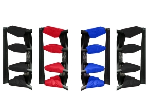 Custom Muay Thai Ring Turnbuckle Covers (complete set of 16 pcs) : Red/Blue/Black