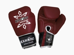 Kanong Thai Boxing Gloves : ThaiPower-Maroon-SV