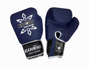 Kanong Thai Boxing Gloves : ThaiPower-Navy-SV
