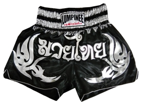 Lumpinee Children Muay Thai Boxing Shorts : LUM-050-Black-Silver-K