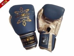 Kanong Kids Thai Boxing Gloves : Thai Power Navy/Gold