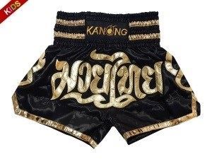 Kanong Kids Thai Boxing Shorts : KNS-121-Black