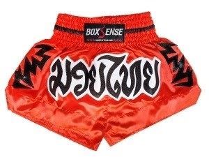 Boxsense Muay Thai Boxing Shorts : BXS-090-Red