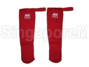 Nationman Muay Thai Fighting Amateur Shin Pads : Red