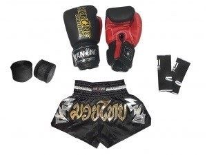 Muay Thai Complete Set for Kids : Black