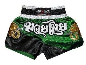 Boxsense Muay Thai Boxing Shorts : BXS-091-Green