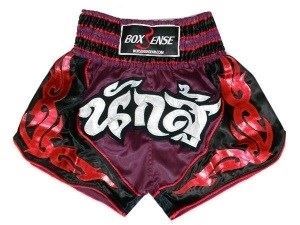 Boxsense Muay Thai Boxing Shorts : BXS-063-Maroon
