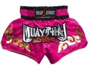 Boxsense Muay Thai Boxing Shorts : BXS-092-Darkpink
