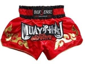 Boxsense Muay Thai Boxing Shorts : BXS-092-Red