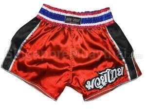 Boxsense Muay Thai Boxing Shorts : BXSRTO-001-Red Retro
