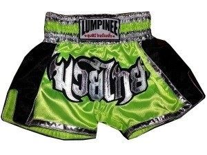 Lumpinee Muay Thai Boxing Shorts : LUM-024 Retro Green Black