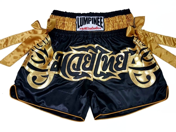 Kanong Custom Boxing Hoodies and Boxing Shorts : Black/Gold