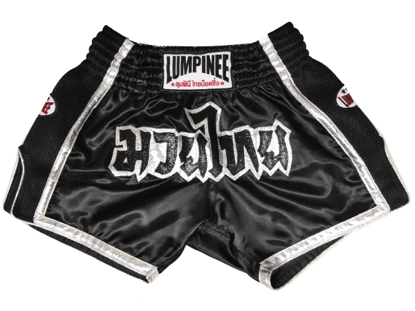 Lumpinee Muay Thai Boxing Shorts : LUMRTO-005-Black