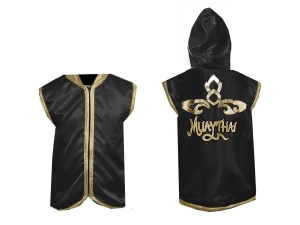 Kanong Muay Thai Hoodies / Walk in jacket : Black Lai Thai