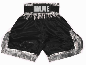 Personalized Boxing Shorts : KNBSH-018-Black