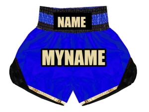 Personalized Boxing Shorts : KNBSH-022-Blue
