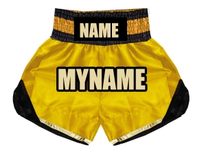 Personalized Boxing Shorts : KNBSH-022-Gold