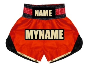 Personalized Boxing Shorts : KNBSH-022-Red