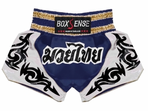 Boxsense Muay Thai Boxing Shorts : BXS-098-Navy