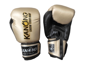 Kanong Thai Boxing Gloves : Gold/Black