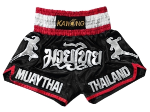 Kanong Muay Thai Boxing Shorts : KNS-133-Black