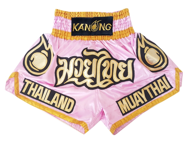 Kanong Kids Muay Thai Boxing Shorts : KNS-118-Pink