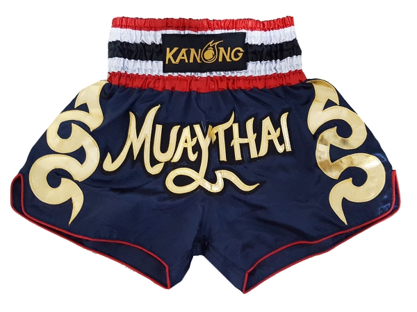 Kanong Kids Muay Thai Boxing Shorts : KNS-120-Navy-K